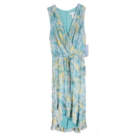 London Times Maxi Womens Dress V Neck Paisley Sleeveless Multicolored Size 4 - Picture 1 of 13